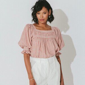Nahia Blouse | Rose Gingham